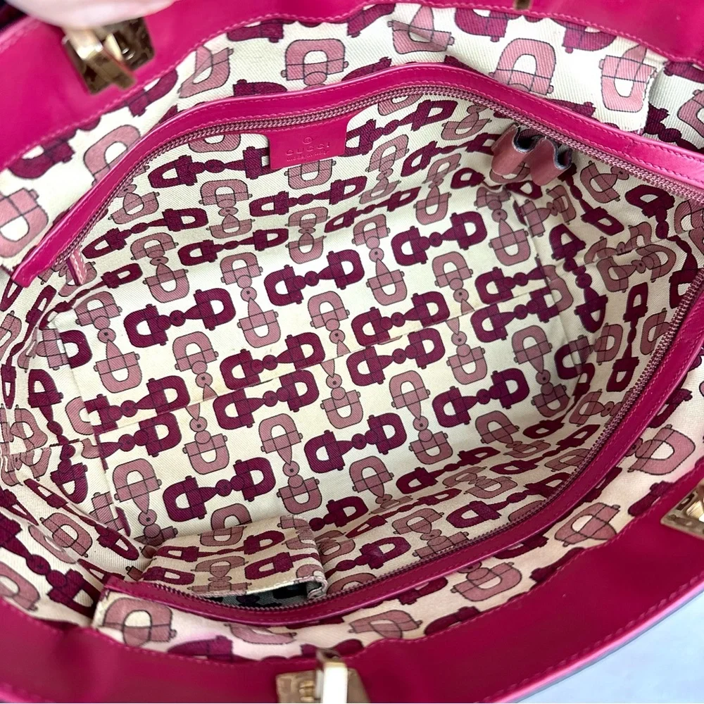 GUCCI pink magenta guccissima leather shoulder bag - Picture 11 of 16